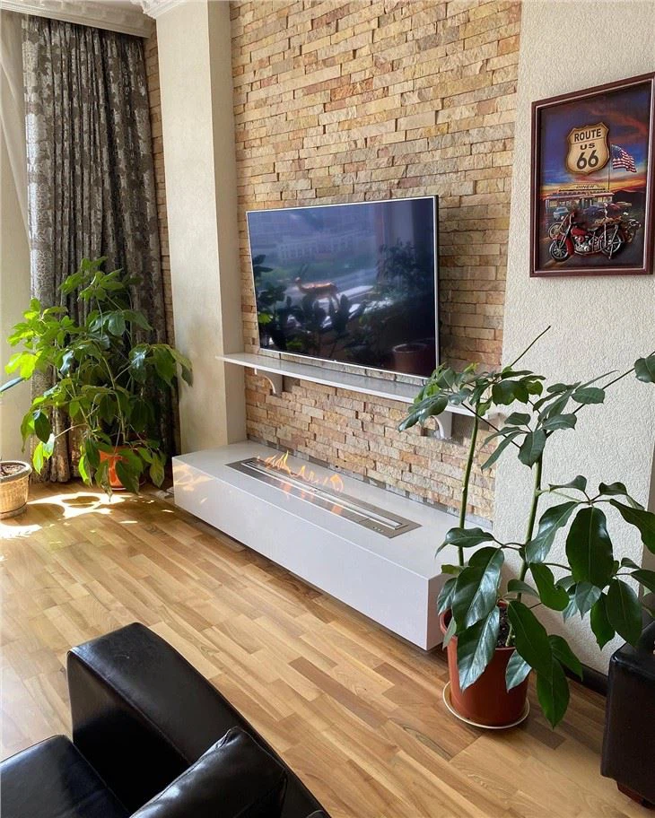 Interior Bio Fuel Foc Cremador automàtic de bioetanol Inserció